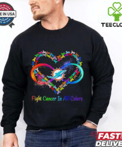 Miami Dolphins Heart Fight Cancer in All Colors shirt