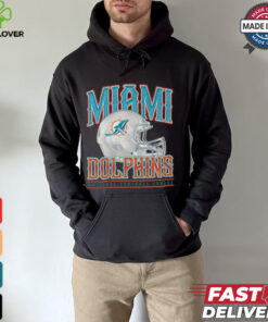 Miami Dolphins Helmet Garment Dyed Heavyweight T Shirt