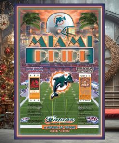 Miami Dolphins History Of Victory Time Super Bowl Champions Poster