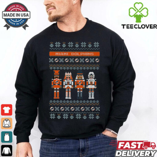 Miami Dolphins Holiday Nutcracker Sweater T Shirt