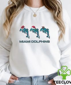 Miami Dolphins Logo Santa Hat Christmas Shirt