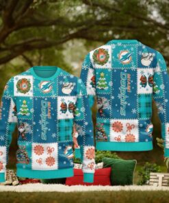 Miami Dolphins Merry Christmas Gift For Friends Ugly Sweater