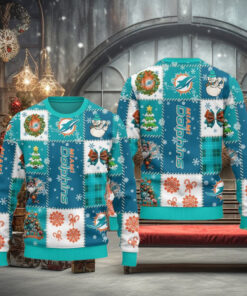 Miami Dolphins Merry Christmas Gift For Friends Ugly Sweater