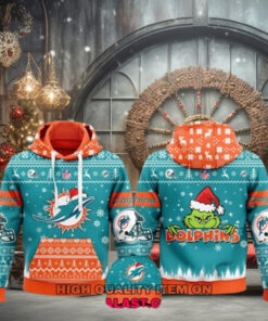 Miami Dolphins Merry Christmas Ugly Hoodie Sweatshirt