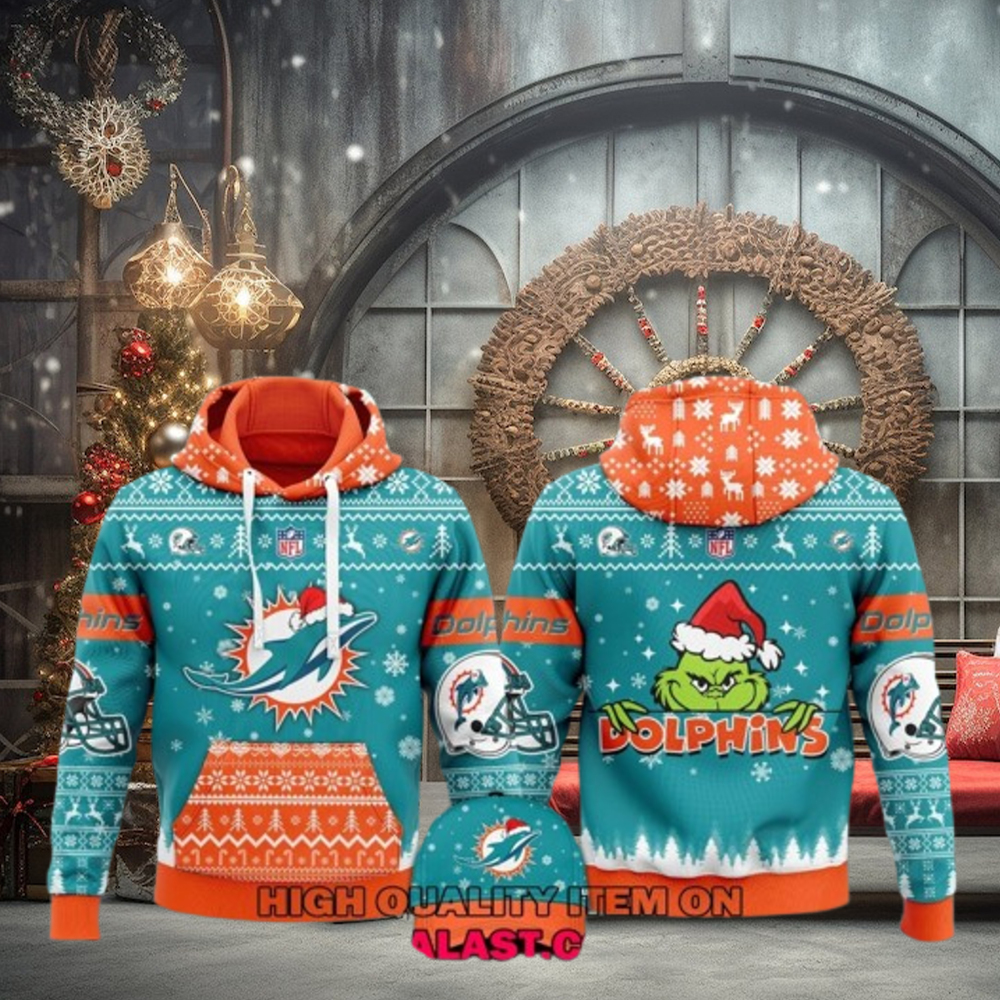 Miami Dolphins Merry Christmas Ugly Hoodie Sweatshirt Miami Dolphins Merry Christmas Ugly Hoodie Sweatshirt