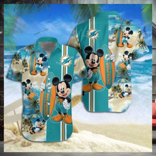 Miami Dolphins Mickey Mouse Hawaiian Shirt