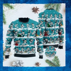 Miami Dolphins Mickey NFL American Football Ugly Christmas Sweater Sweatshirt Party