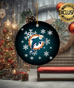 Miami Dolphins NF Personalized Merry Christmas Decorations Ornament