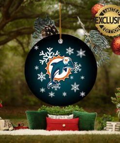 Miami Dolphins NF Personalized Merry Christmas Decorations Ornament