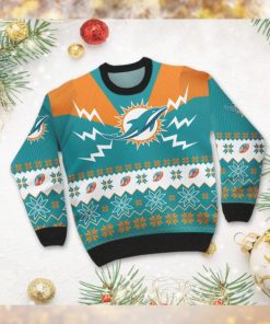 Miami Dolphins NFL Football Team Logo Symbol 3D Ugly Christmas Sweater Shirt Apparel For Men And Women On Xmas Days