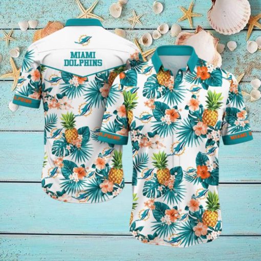 Miami Dolphins NFL Hawaiian Shirt 3D Printed Tropical Pattern Graphic Hawaii Shirt For Fan Ever