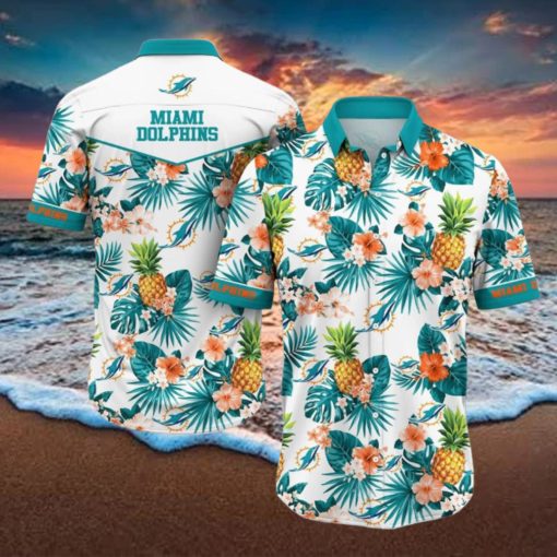 Miami Dolphins NFL Hawaiian Shirt 3D Printed Tropical Pattern Graphic Hawaii Shirt For Fan Ever