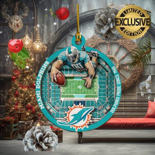 Miami Dolphins NFL Mascot 2023 Holiday Gifts Christmas Decorations Ornament