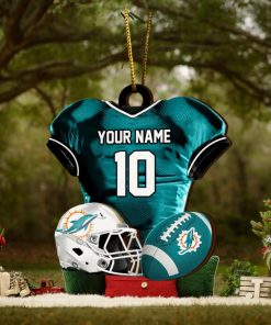 Miami Dolphins NFL Sport Ornament Custom Name And Number