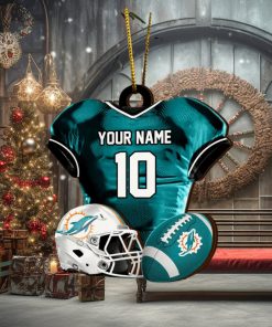 Miami Dolphins NFL Sport Ornament Custom Name And Number