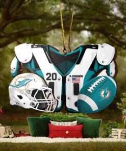 Miami Dolphins NFL Sport Ornament Custom Your Name And Number