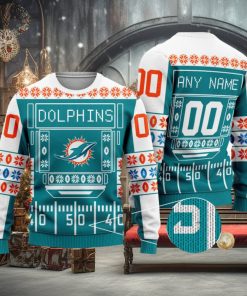 Miami Dolphins NFL Ugly Christmas Wool Knitted Sweater