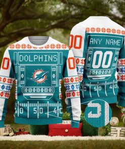 Miami Dolphins NFL Ugly Christmas Wool Knitted Sweater