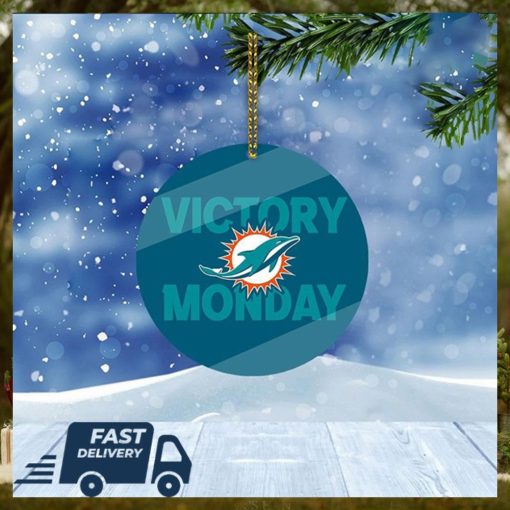 Miami Dolphins NFL Victory Monday Christmas Tree Decorations Xmas Ornament