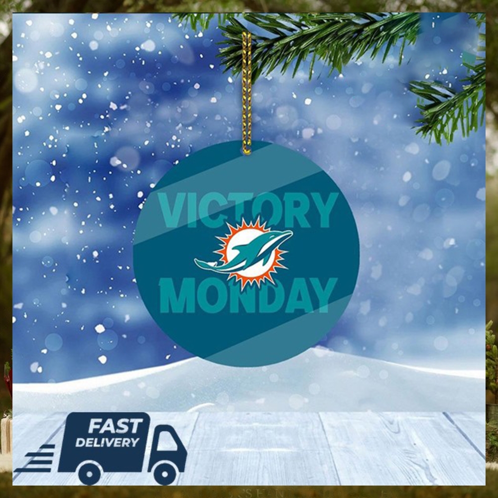 Miami Dolphins NFL Victory Monday Christmas Tree Decorations Xmas Ornament Miami Dolphins NFL Victory Monday Christmas Tree Decorations Xmas Ornament