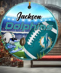 Miami Dolphins Nfl Fans Christmas Ornament Custom Name Christmas