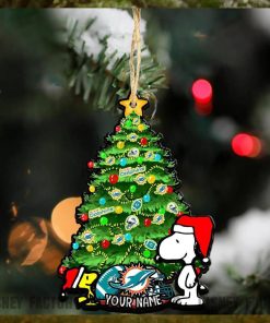 Miami Dolphins Ornaments, Christmas Tree Snoopy, Gifts For Nfl Fans