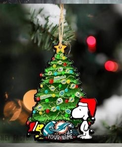 Miami Dolphins Ornaments, Christmas Tree Snoopy, Gifts For Nfl Fans