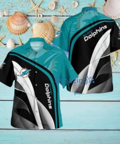 Miami Dolphins Primary Logo 3d Print Button Down Tropical Hawaiian Shirt