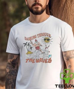 Miami Dolphins Santa dashing through the waves shirt