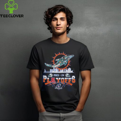 Miami Dolphins Skyline Playoffs 2023 2024 Signatures Shirt