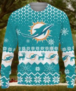 Miami Dolphins Sports Football American Vintage Christmas Pattern Ugly Christmas Sweater