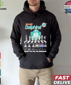 Miami Dolphins Teams Abbey Road Signature Thank You For The Memories Shirt