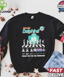 Miami Dolphins Teams Abbey Road Signature Thank You For The Memories Shirt