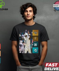 Miami Dolphins Wins 20 17 Jaguars 2024 NFL Game Final Score shirt