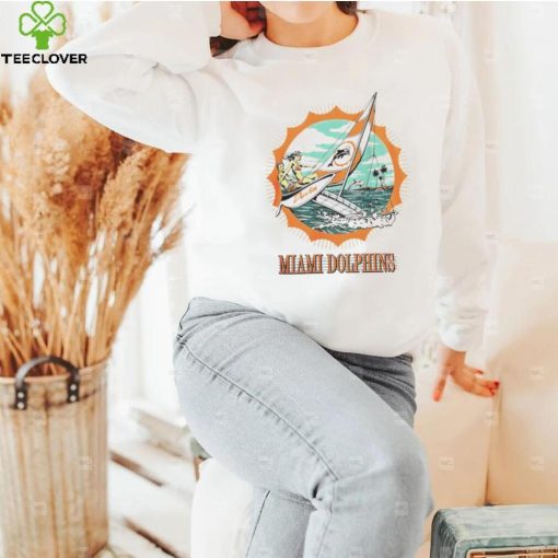 Miami Dolphins X Duvin Designs Co. cream setting sail hoodie, sweater, longsleeve, shirt v-neck, t-shirt