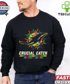 Miami Dolphins crucial catch intercept autism T shirt