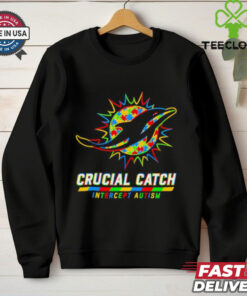 Miami Dolphins crucial catch intercept autism T shirt