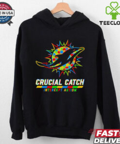 Miami Dolphins crucial catch intercept autism T shirt