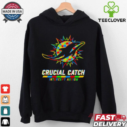 Miami Dolphins crucial catch intercept autism T shirt