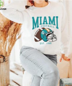 Miami Dolphins football est. 1965 NFL helmet logo shirt