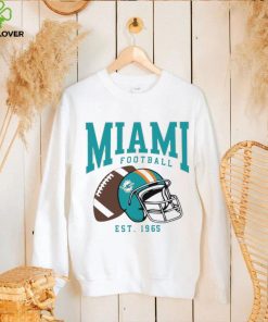 Miami Dolphins football est. 1965 NFL helmet logo hoodie, sweater, longsleeve, shirt v-neck, t-shirt