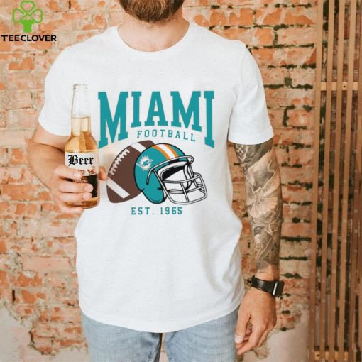 Miami Dolphins football est. 1965 NFL helmet logo hoodie, sweater, longsleeve, shirt v-neck, t-shirt