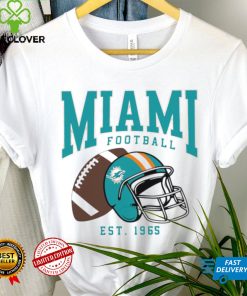 Miami Dolphins football est. 1965 NFL helmet logo hoodie, sweater, longsleeve, shirt v-neck, t-shirt