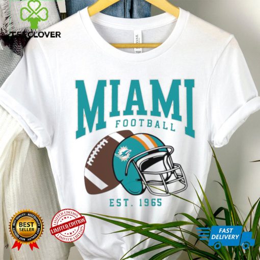 Miami Dolphins football est. 1965 NFL helmet logo hoodie, sweater, longsleeve, shirt v-neck, t-shirt