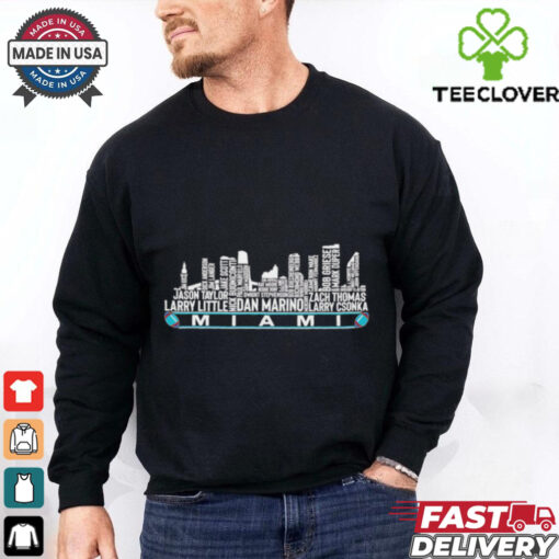 Miami Dolphins players name skyline City shirt