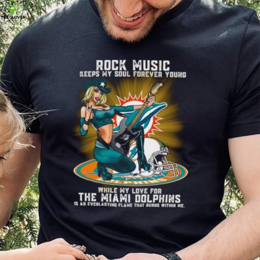 Miami Dolphins rock music keep my soul forever young hoodie, sweater, longsleeve, shirt v-neck, t-shirt