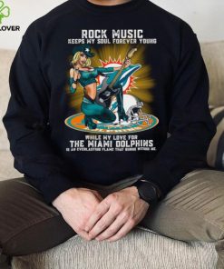 Miami Dolphins rock music keep my soul forever young hoodie, sweater, longsleeve, shirt v-neck, t-shirt