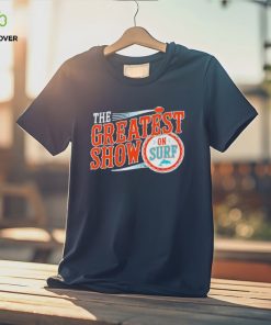 Miami Dolphins the greatest show on surf hoodie, sweater, longsleeve, shirt v-neck, t-shirt