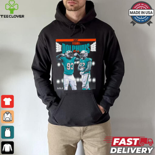 Miami Dolphins vs. Titans Sept 30, 2024 NFL Week 4 Matchup T Shirt