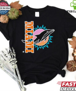 Miami Dolphins x Aleali May Black T Shirts